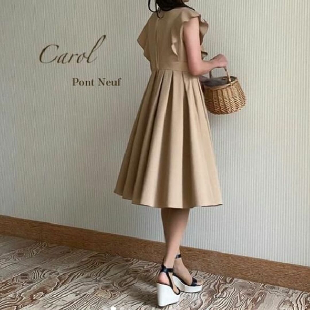 342新品Pont Neuf ポンヌフ ストレッチフリルワンピース2¥35200の通販