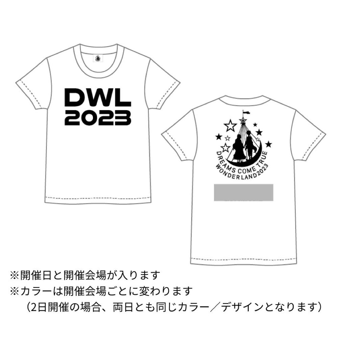 ドリカム　ワンダーランド2023 大阪限定　ツアー Tシャツ　XL エンタメ/ホビーのタレントグッズ(ミュージシャン)の商品写真