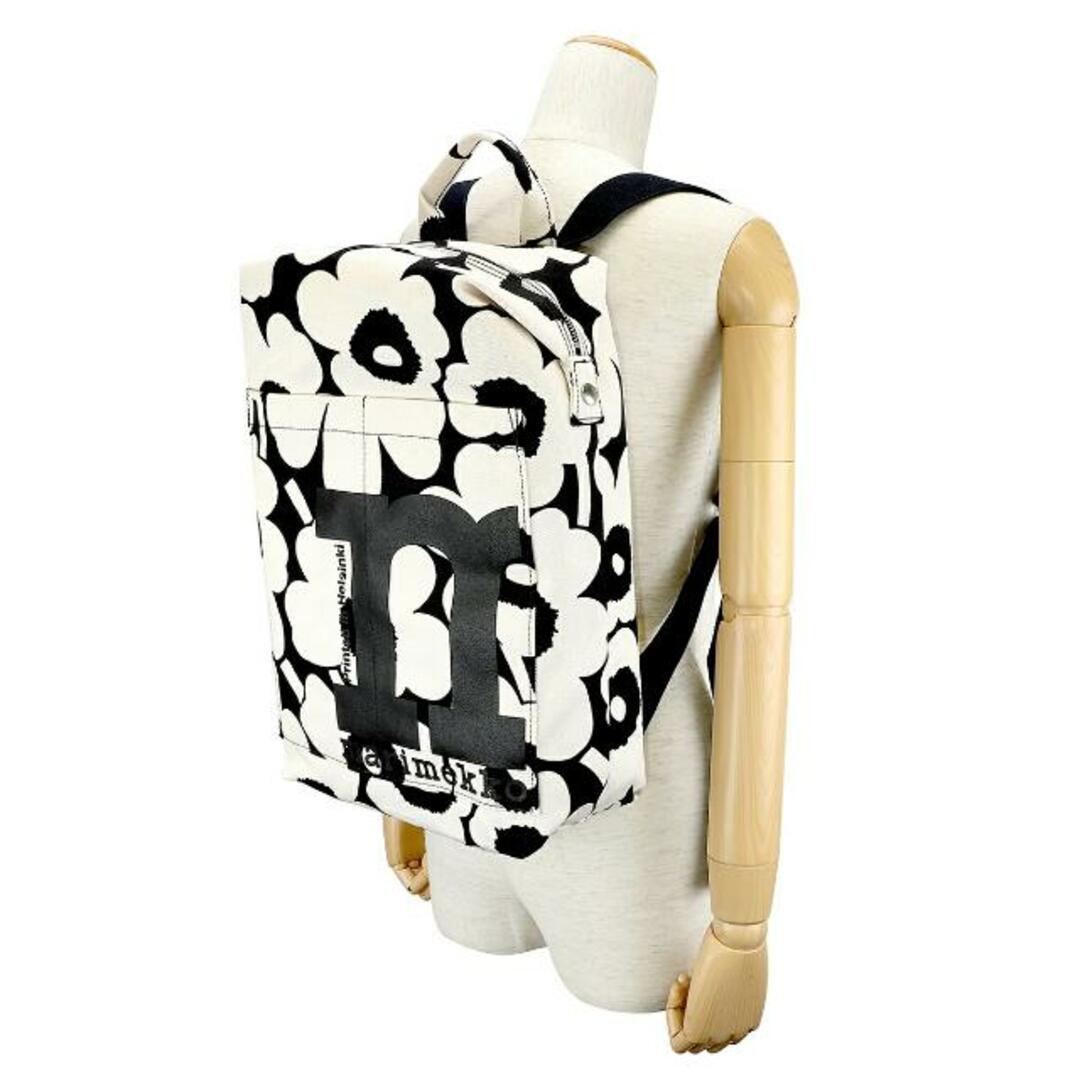 新品 マリメッコ Marimekko リュックサック ウニッコ MONO BACKPACK BLACK/COTTON