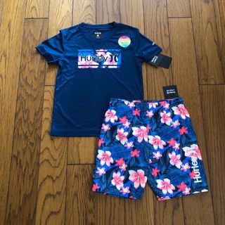 ハーレー(Hurley)のHurley新品ボーイズ用ラッシュガードTシャツ&水着セット　110(水着)