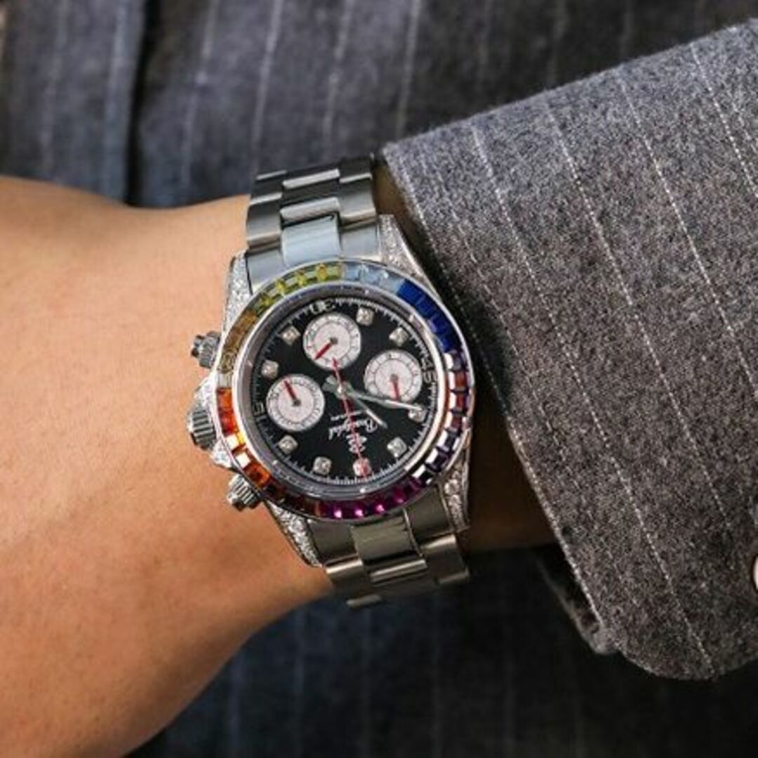 デイトナレインボールック腕時計
