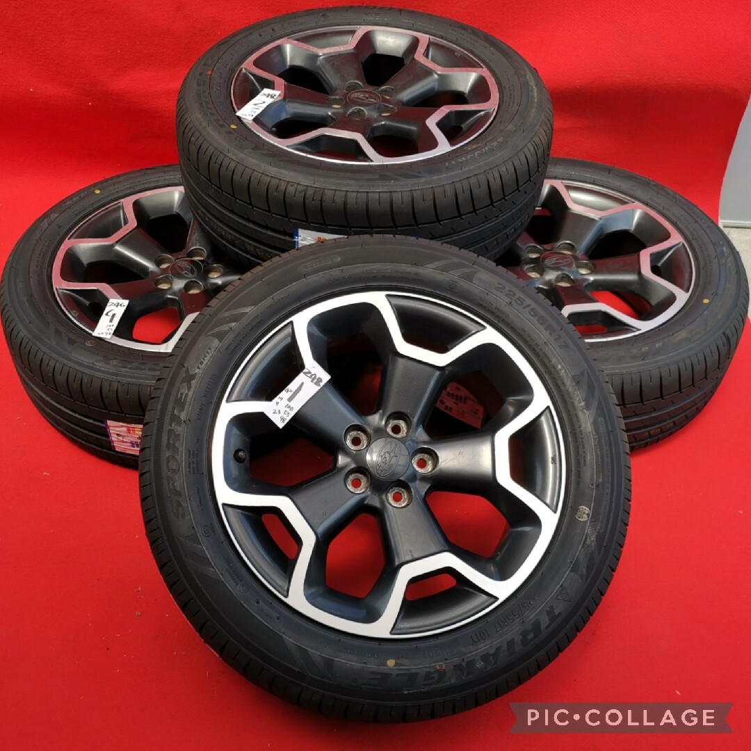 スバル GP XV 純正 17インチ 7J+48 pcd100/5Hタイヤ付き4