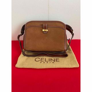 セリーヌ(celine)のCELINE セリーヌ　ヴィンテージ  ショルダーバッグ　レザー　茶(ショルダーバッグ)