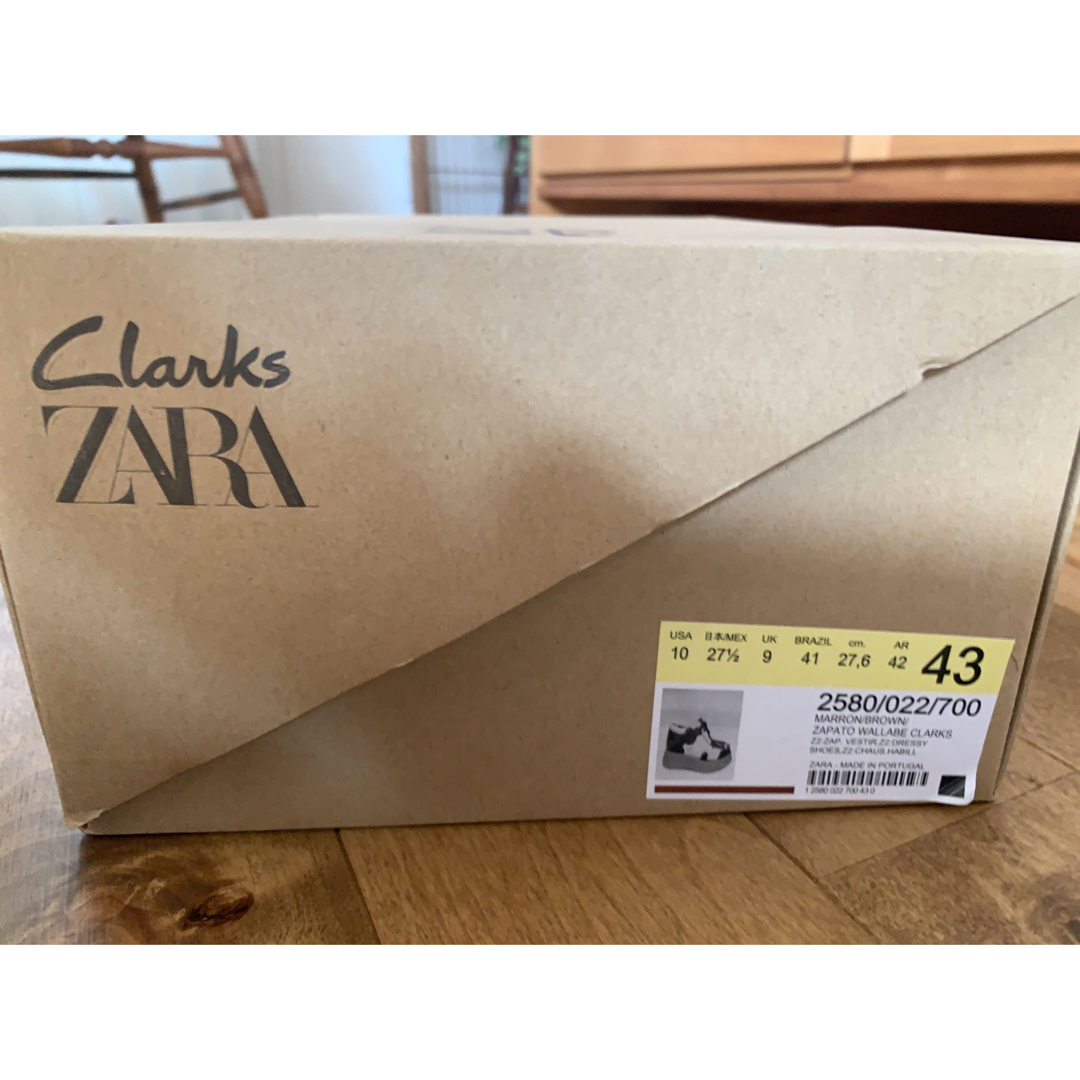 CLARKSワラビーハラコZARAチャンキーソール43(27.6cm)モデファイ靴/シューズ