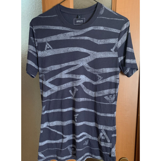 アルマーニジーンズ(ARMANI JEANS)のアルマーニ デザイン ハイブランド Tシャツ ネイビー M(Tシャツ/カットソー(半袖/袖なし))