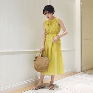 ◎美品◎『M'S GRACY』ワンピース 薄いイエロー 春夏