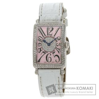 フランクミュラー(FRANCK MULLER)のFRANCK MULLER 902QZD1P ロングアイランド ダイヤモンド 腕時計 K18WG 革 ダイヤモンド レディース(腕時計)