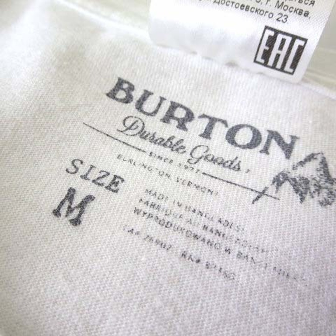 BURTON(バートン)のバートン BURTON Tシャツ ロゴ プリント 半袖 M 白 ホワイト メンズのトップス(Tシャツ/カットソー(半袖/袖なし))の商品写真