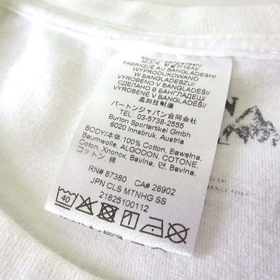 BURTON(バートン)のバートン BURTON Tシャツ ロゴ プリント 半袖 M 白 ホワイト メンズのトップス(Tシャツ/カットソー(半袖/袖なし))の商品写真