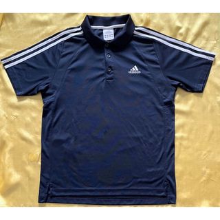 アディダス(adidas)の★☆【 良品】adidas 3本ライン・ドライメッシュ付きポロシャツ ネイビーM(ポロシャツ)