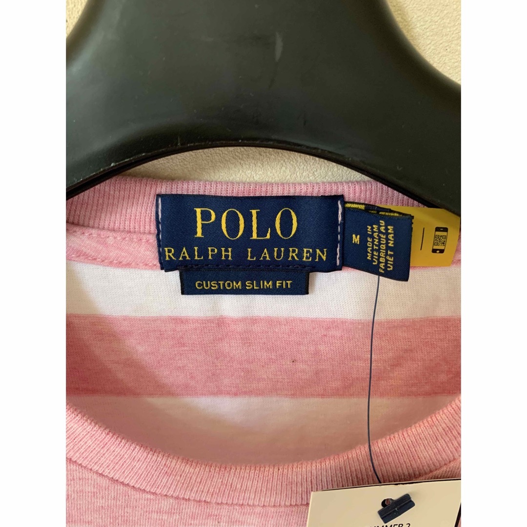 POLO RALPH LAUREN(ポロラルフローレン)のポロラルフローレン　ピンクボーダーTシャツ メンズのトップス(Tシャツ/カットソー(半袖/袖なし))の商品写真