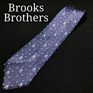 ブルックスブラザース(Brooks Brothers)のブルックスブラザーズ 全面ロゴ ネイビー ネクタイ A106-G06(ネクタイ)