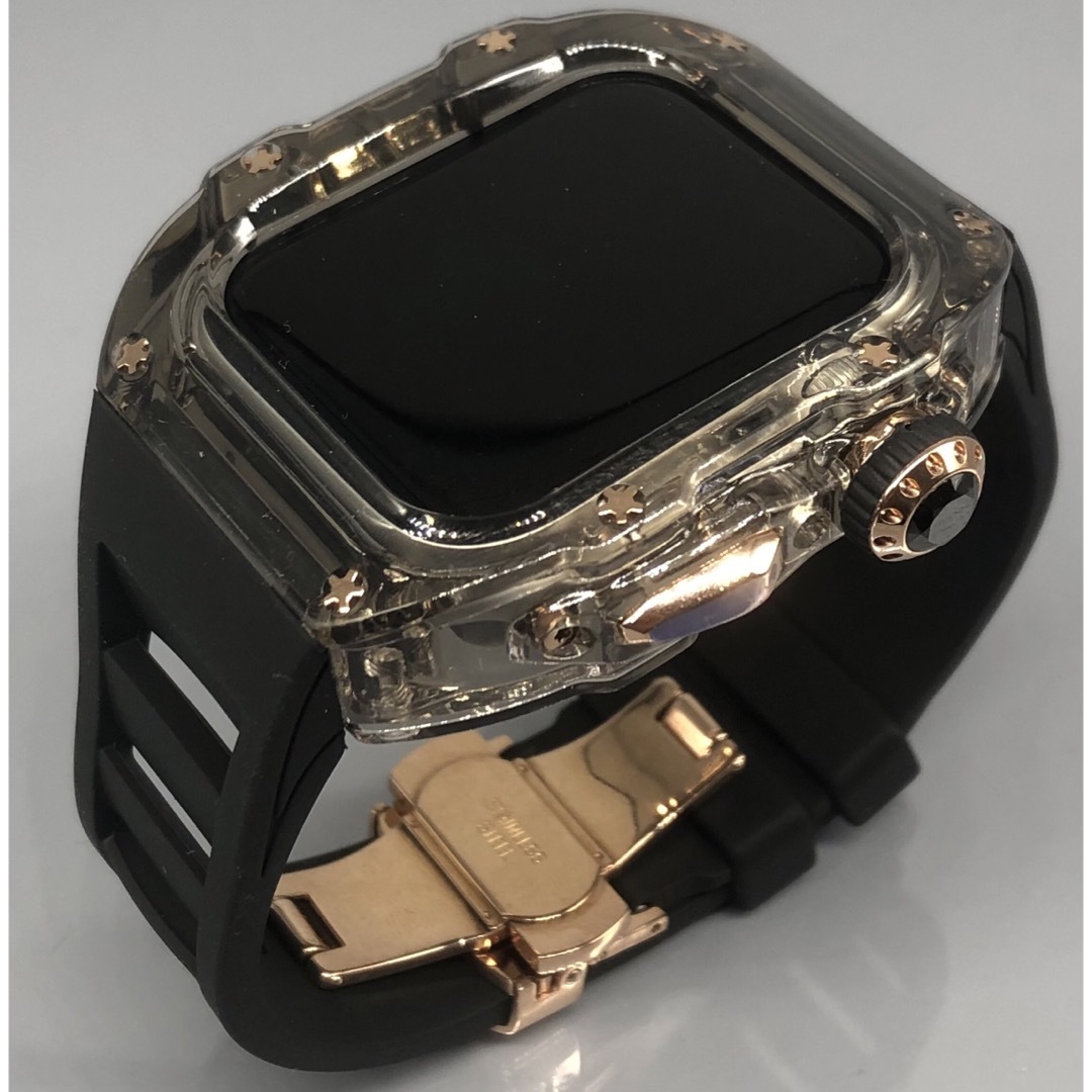 bbクリア★アップルウォッチバンド ラバーベルト カバー　Apple Watch