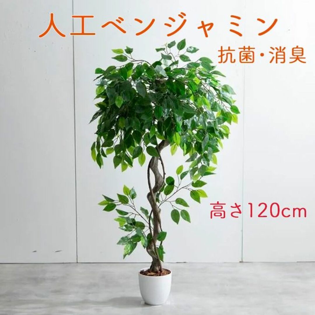 【光触媒/抗菌防臭】人工観葉植物 ベンジャミン 高さ120cm