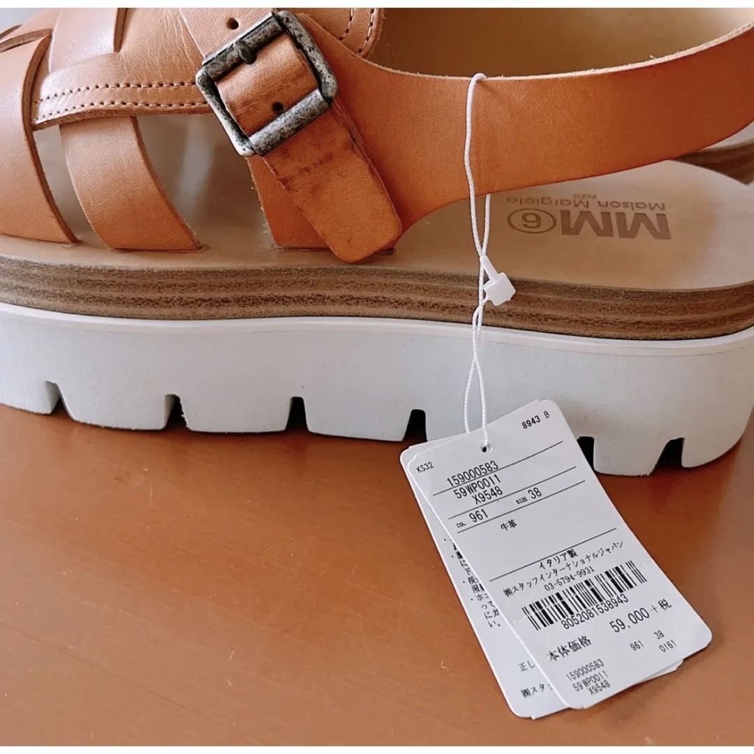 maison margiela スタッズ サンダル 38-