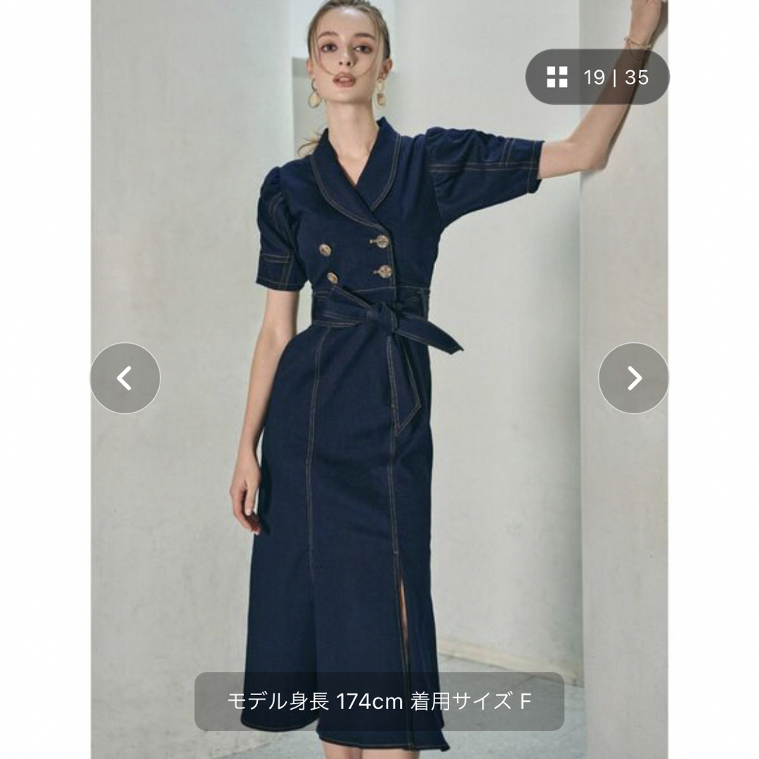 RESEXXY(リゼクシー)のリゼクシー デニムワンピース レディースのワンピース(ロングワンピース/マキシワンピース)の商品写真