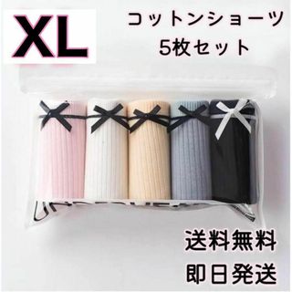 【XL】新品 コットン ショーツ 5枚セット レディース 下着 綿　XL サイズ(ショーツ)