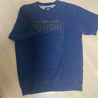 ステューシー(STUSSY)のSTUSSY 半袖カットソー インディゴ ステューシー 半袖スウェット(Tシャツ/カットソー(半袖/袖なし))