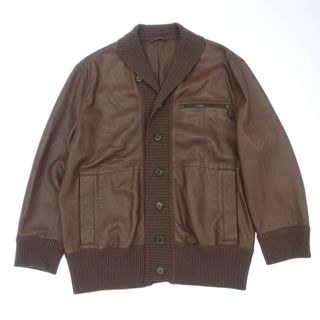 ボッテガヴェネタ(Bottega Veneta)のボッテガヴェネタ レザージャケット カシミヤ 58【AFG1】(レザージャケット)