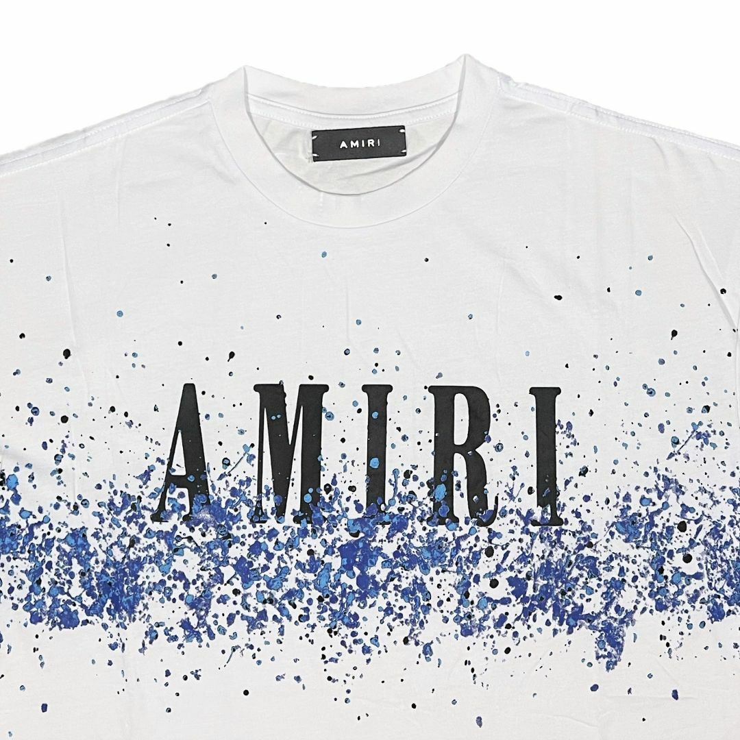 AMIRI アミリ ブルーペイント ブリーチ 半袖 Tシャツ ホワイト L 2