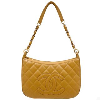 シャネル(CHANEL)のCHANEL シャネル ハンドバッグ マトラッセ ココマーク ココ チェーンショルダーバッグ 肩掛け 鞄 かばん  キャビアスキン   ベージュ ゴールド金具 レディース 美品【中古品】(ハンドバッグ)