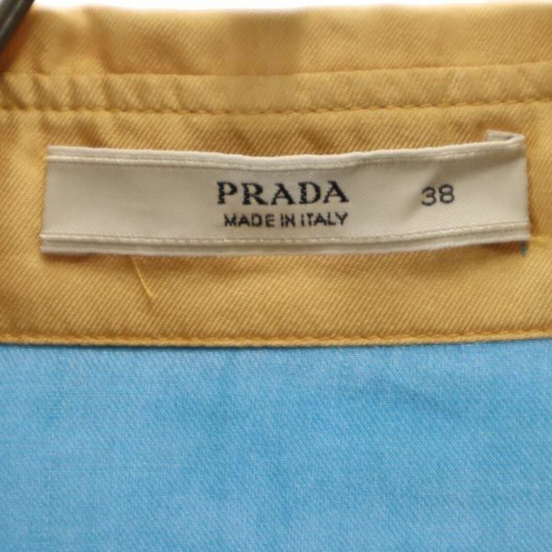 PRADA   プラダ イタリア製 シルク％ バイカラー 長袖 シャツ