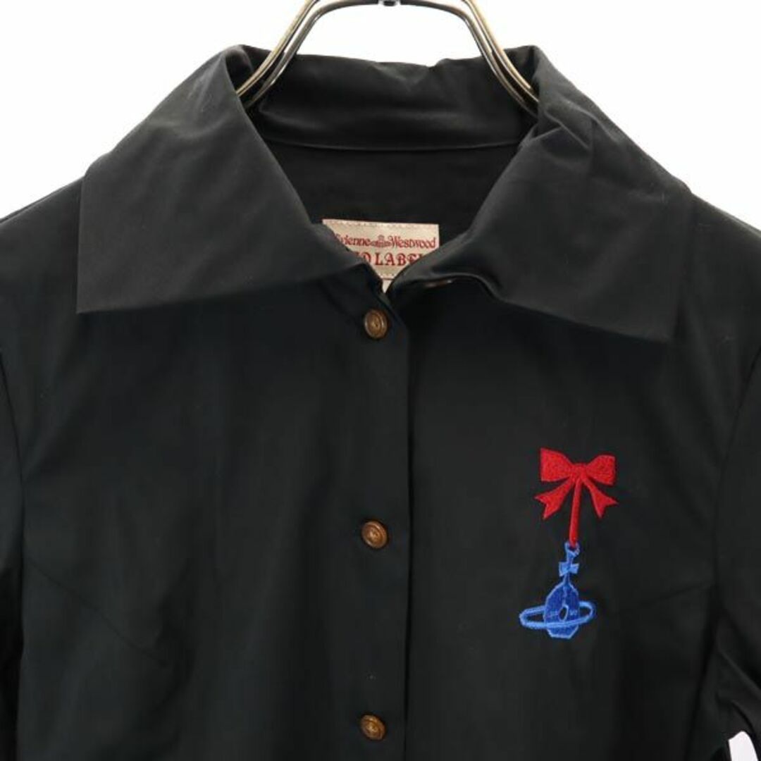 ヴィヴィアンウエストウッド レッドレーベル 日本製 長袖 シャツ 2 ブラック Vivienne Westwood Red Label 刺繍 レディース 【230727】 メール便可 7