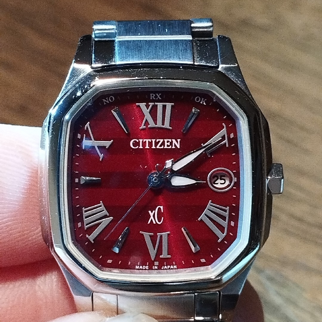 AA15 シチズン・xC 電波・ソーラー時計 日付・耐磁 新品2次電池 - 腕時計