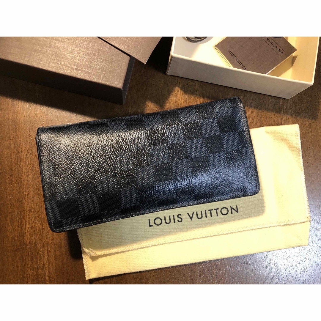 LOUIS VUITTON - ルイヴィトン 長財布 ポルトフォイユ・ブラザ ブルー ...