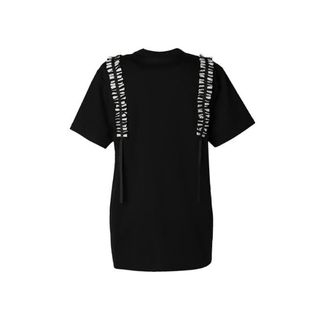 BORDERS at BALCONY - サスペンダー フリル Tシャツ ブラック 36の通販 ...