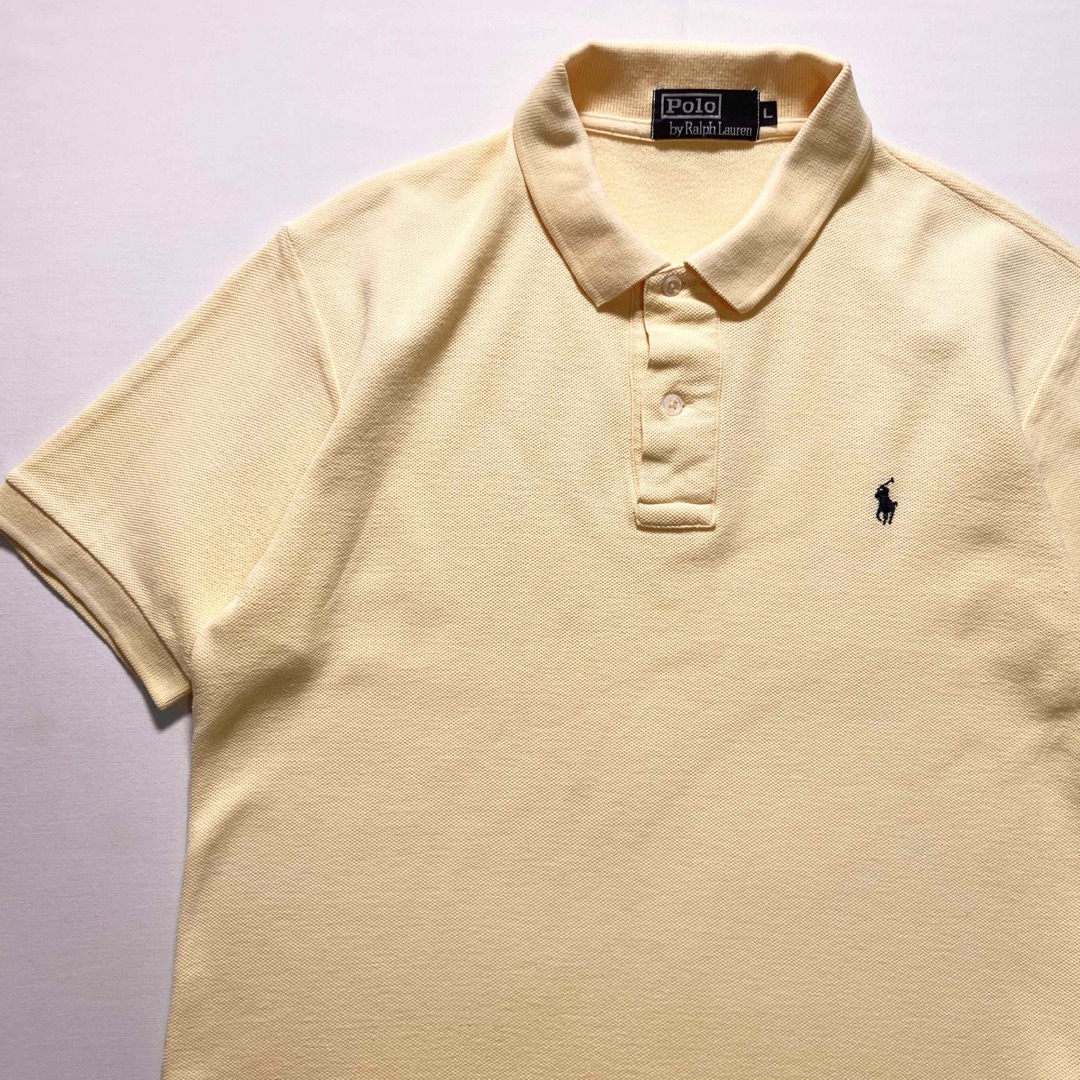 POLO RALPH LAUREN(ポロラルフローレン)のPolo by Ralph Lauren ポロシャツ L イエロー ロゴ刺繍 メンズのトップス(ポロシャツ)の商品写真