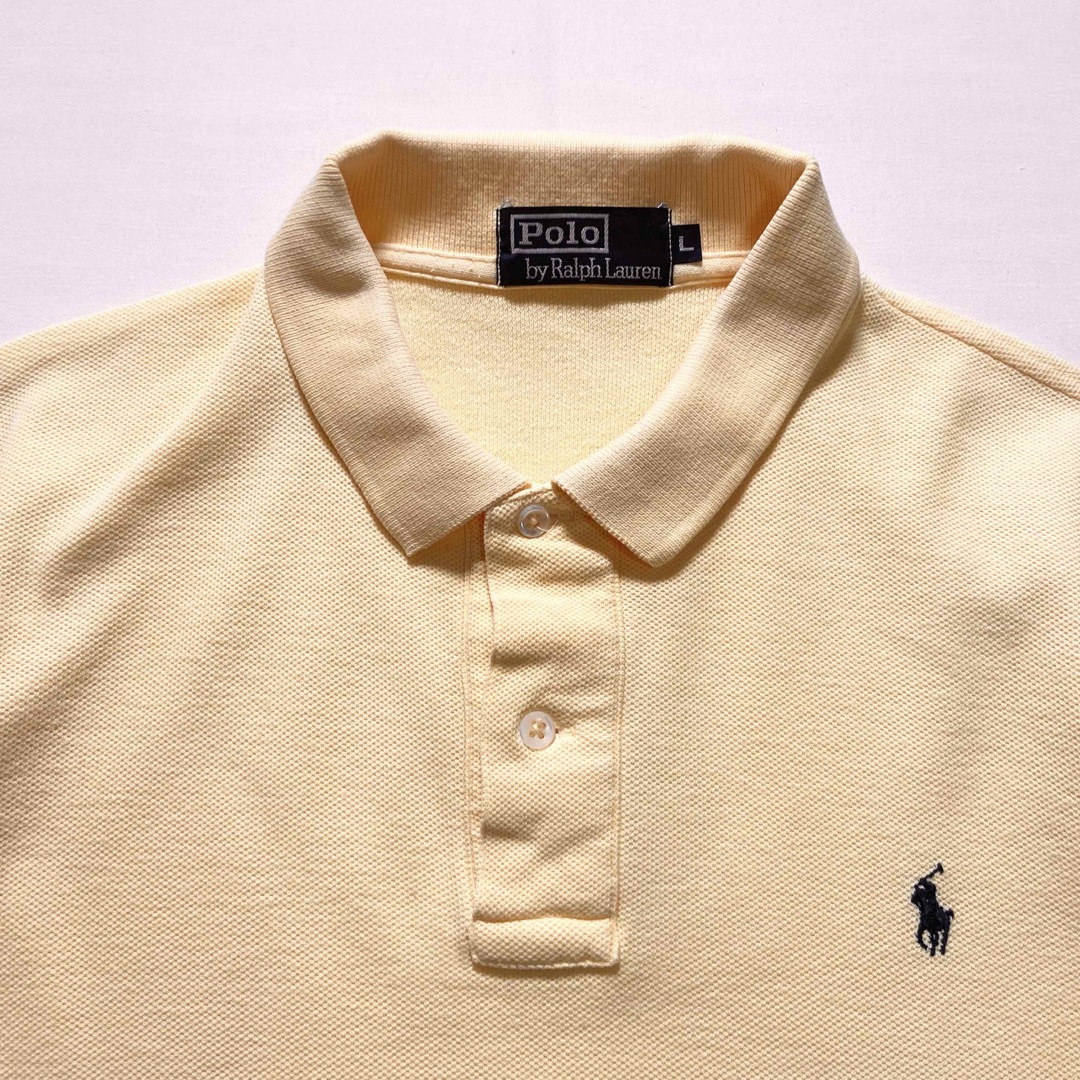 POLO RALPH LAUREN(ポロラルフローレン)のPolo by Ralph Lauren ポロシャツ L イエロー ロゴ刺繍 メンズのトップス(ポロシャツ)の商品写真