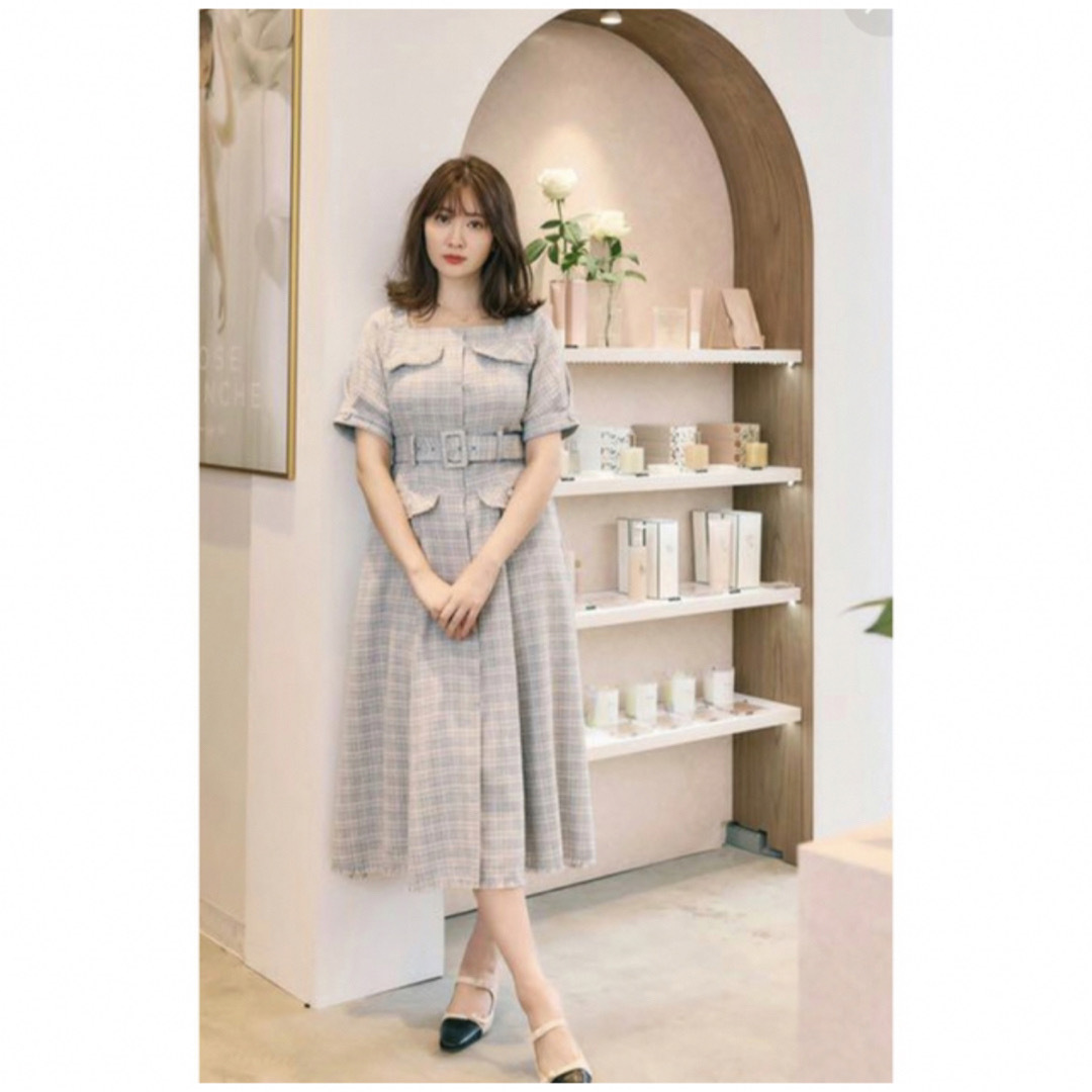 Her lip to(ハーリップトゥ)のHer lip to  Classic Tweed Belted Dress レディースのワンピース(ロングワンピース/マキシワンピース)の商品写真