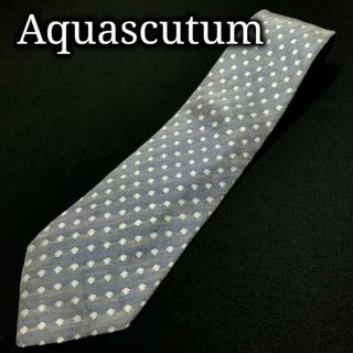 アクアスキュータム(AQUA SCUTUM)のアクアスキュータム ドット ライトネイビー ネクタイ リネン A106-H15(ネクタイ)