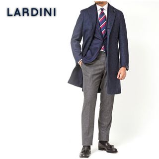 J54☆極美品☆極上ウール チェスターコート ラルディーニ ヘリンボーン