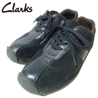 クラークス(Clarks)のCLARKS クラークス クレープソール レザー スニーカー 約23㎝ ブラック(スニーカー)