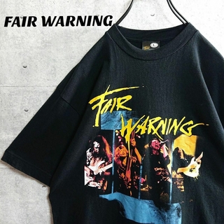 ミュージックティー(MUSIC TEE)の【FAIR WARNING】90s 日本ツアー 両面プリント Tシャツ 黒 L(Tシャツ/カットソー(半袖/袖なし))