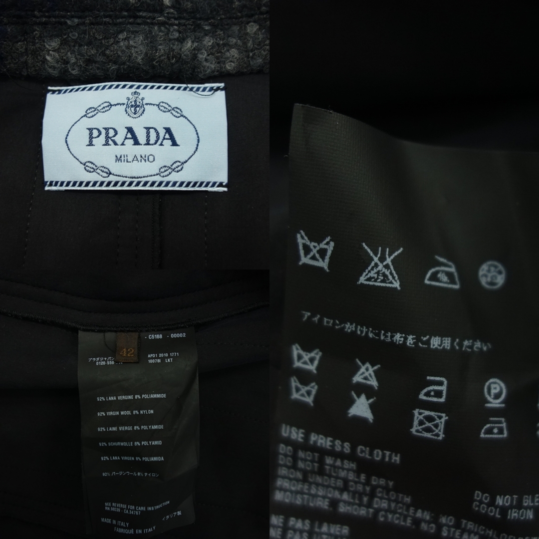 ブランドPRADAプラダ スーツ セットアップ ウール サイズ42【AFB54】