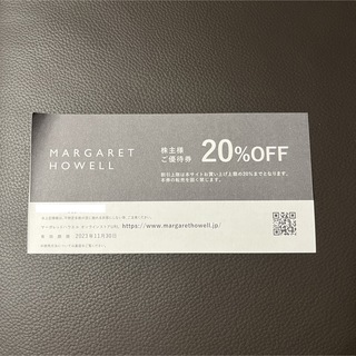 マーガレットハウエル(MARGARET HOWELL)のマーガレットハウエル  TSIホールディングス　株主　20％OFF(ショッピング)