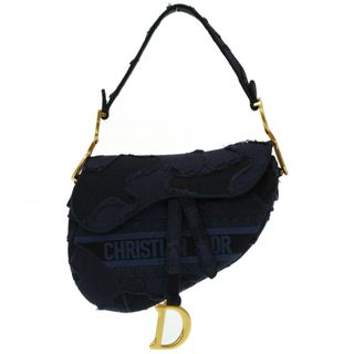 ディオール(Dior)の美品 ディオール サドル カモフラージュ ショルダーバッグ キャンバス ネイビー 0116【中古】Dior レディース(ショルダーバッグ)