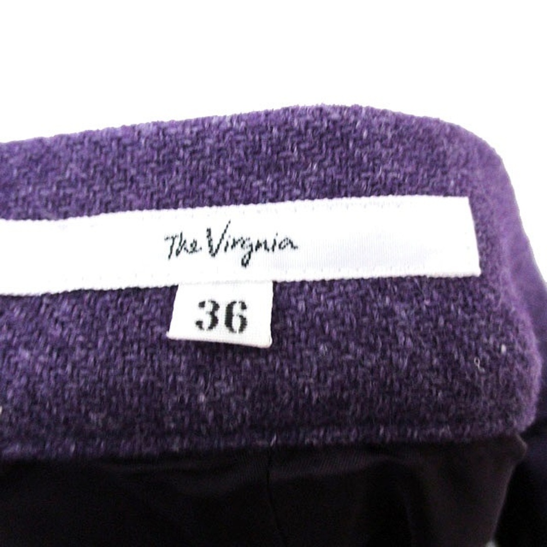 The Virgnia(ザヴァージニア)のザヴァージニア スカート フレア 膝丈 ウール シンプル 36 パープル 紫 レディースのスカート(ひざ丈スカート)の商品写真