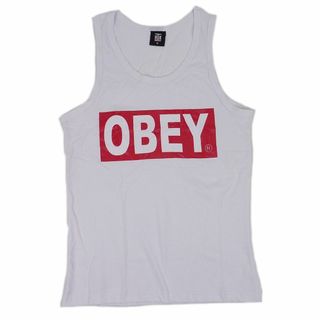 オベイ(OBEY)のOBEY オベイ ブランドロゴ タンクトップ ホワイト M(タンクトップ)