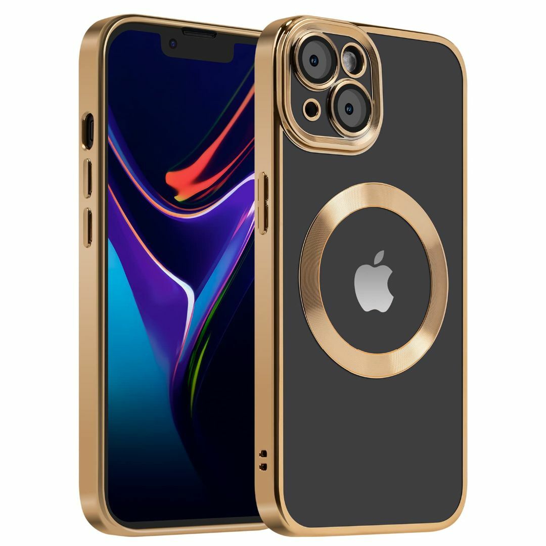 【色:ゴールド】iPhone14 ケース MagSafe対応 2023新型 iP