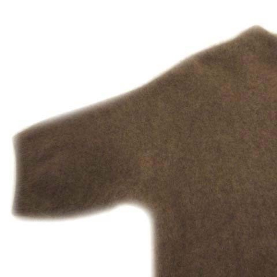 Ballsey(ボールジィ)のBALLSEY ニット セーター 五分袖 シャギー ボックスシルエット 茶 S レディースのトップス(ニット/セーター)の商品写真