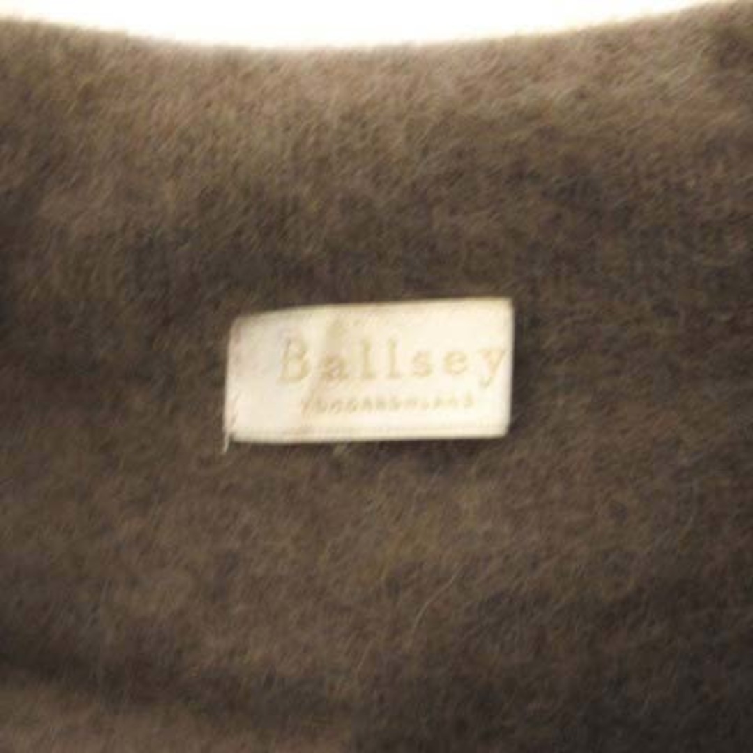 Ballsey(ボールジィ)のBALLSEY ニット セーター 五分袖 シャギー ボックスシルエット 茶 S レディースのトップス(ニット/セーター)の商品写真