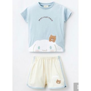 シナモロール(シナモロール)の【新品】シナモロール 上下セット モリノリンクル 90cm(Tシャツ/カットソー)