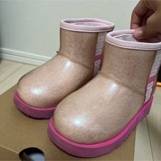 クラシック クリア ミニ レインブーツ 子供用 ムートン 天然 ウール