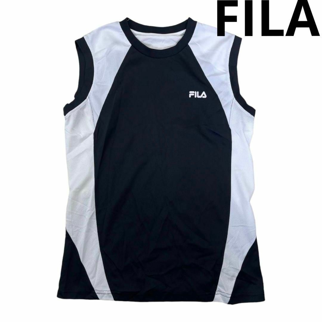 FILA(フィラ)のFILA フィラ　トレーニングシャツ　スポーツウェア　ジムウェアMサイズ　袖無し メンズのトップス(Tシャツ/カットソー(半袖/袖なし))の商品写真