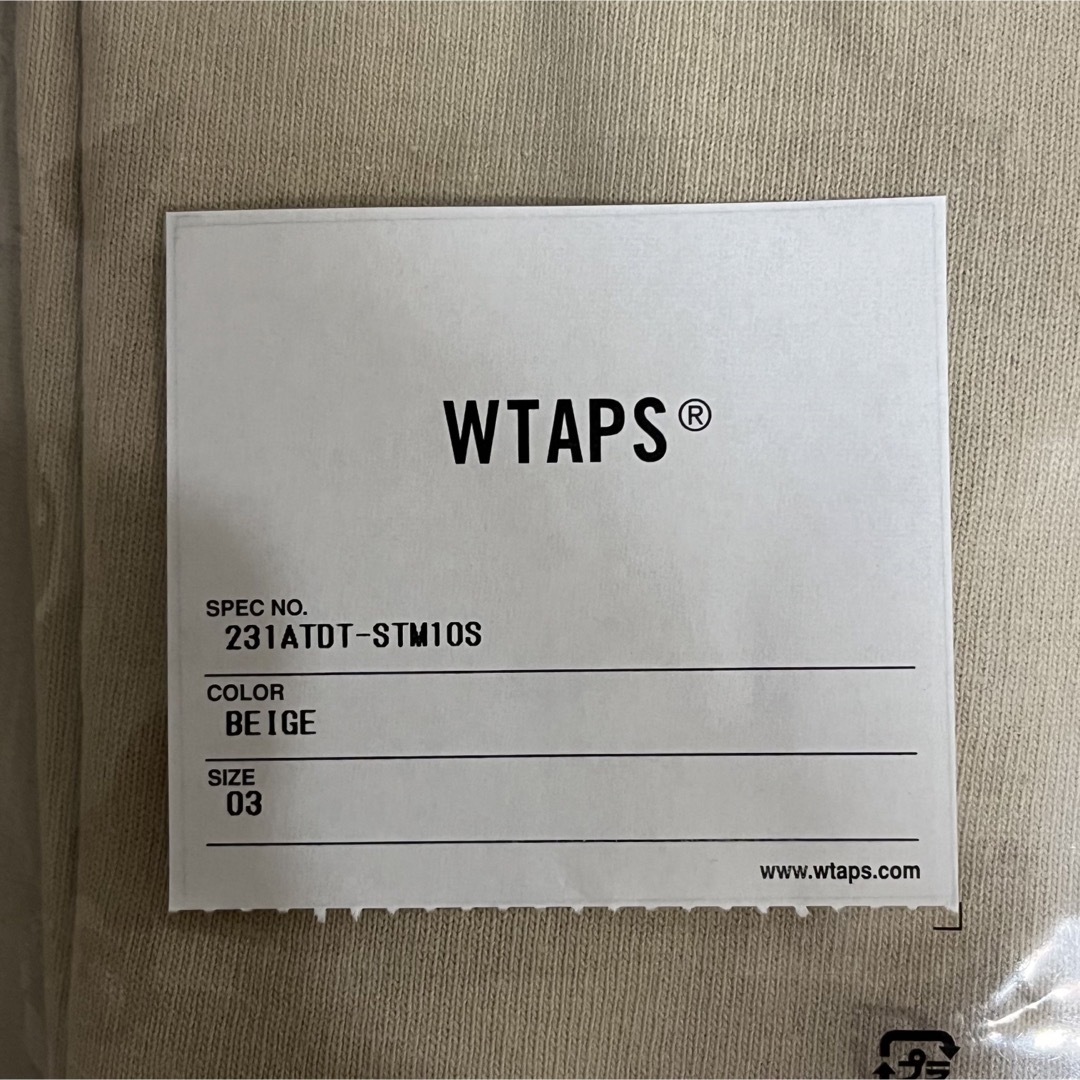 W)taps - 23SS WTAPS SIGN SS COTTON ベージュ Tシャツ Lサイズの通販 