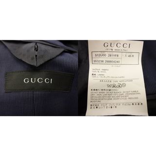 GUCCI スーツ セットアップ ネイビー 46 Mサイズ イタリア製-